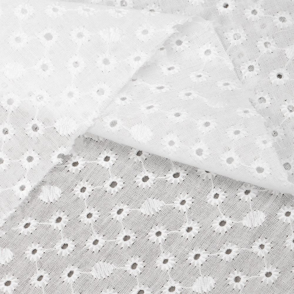 Ткань шитьё (прошва) 100 г/м², 150 см / 15 метров, TBY.Emb.2 белый