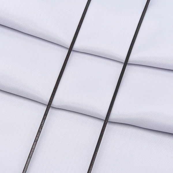 Шнур кожа искусственная ⌀1.0 мм / 100 метров, 01 серый, 3Al338