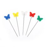 Булавки портновские для квилтинга "Бабочки" сталь, 50 шт, 53 мм
