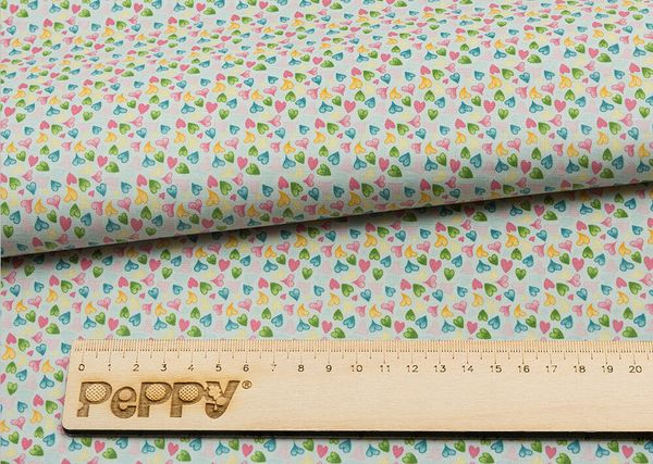 Ткань для пэчворка Peppy Нежная история, рулон 112 см / 5 метров, НИ-26 голубой, Peppy