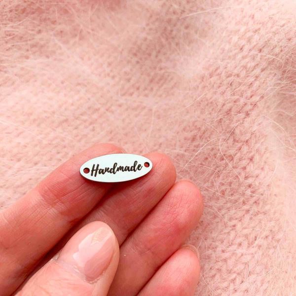 Бирка металлическая овальная 