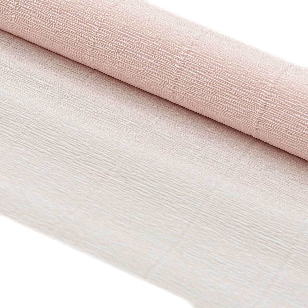Гофрированная бумага (креповая) 50см, 2,5м, 180г/м², 616 бледно-розовый /TOS/