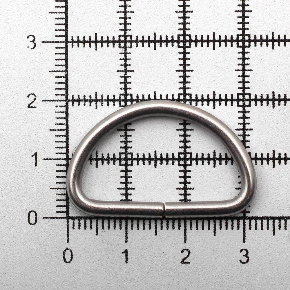 Полукольцо сварное металл внутр. 25 мм (внешн. 31х20 мм, ⌀3 мм), 100 шт, серебро ГР, 6070