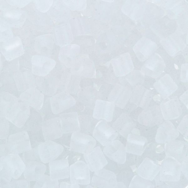 Бисер Toho 11/0 Triangle №2, 2.2 мм, 25 г (5х5 г), №0001F прозрачный/матовый