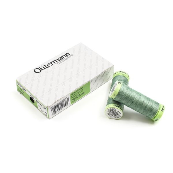 Нитки отделочные Gutermann Top Stitch, 30м, 913 бледный папоротник, 5 катушек