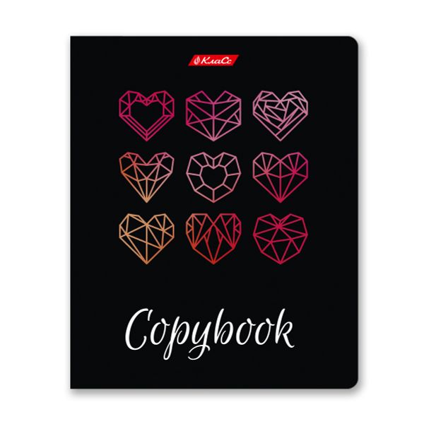 Тетрадь ученическая общая, выборочный лак, A5+ 96 л. на скобе 60 г/м², белизна 100%, 5 шт, линия в термоусадочной пленке, 000791 Слушай сердце, Светоч 96ТЕТл-003