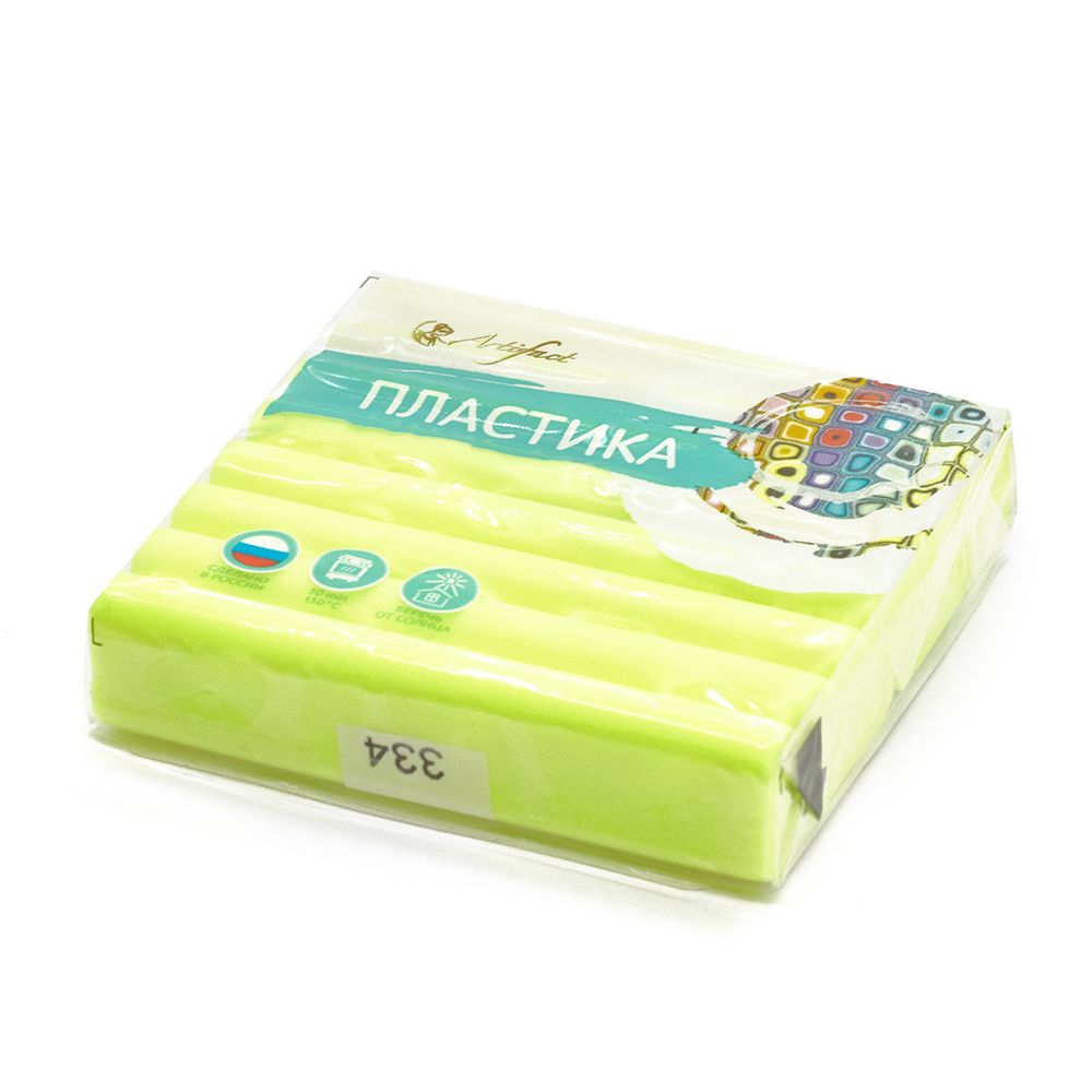 Полимерная глина Artifact, флуоресцентный, цв.334 флуоресцентный лимонный, 56 г