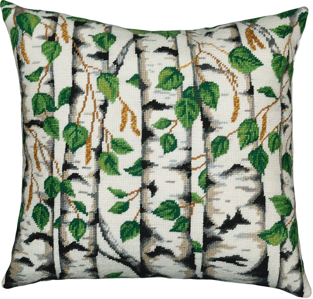 Набор для вышивания нитками Panna PD-7475, Подушка. Березы, 40х40 см