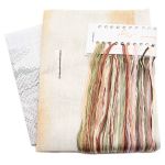 Набор для вышивания нитками Lanarte, Роза Botanical 20х60см