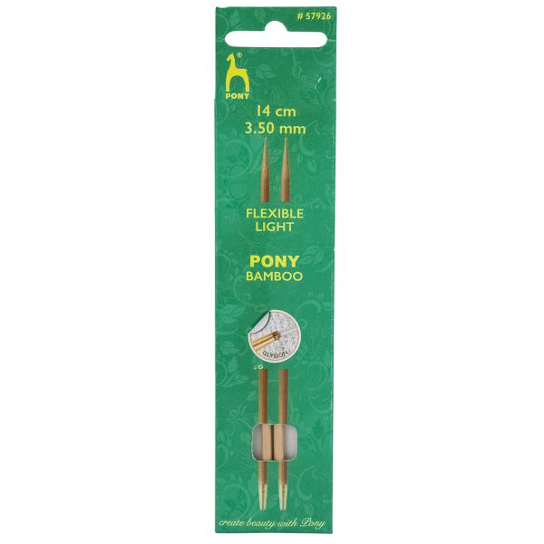 Спицы съемные Pony Bamboo ⌀3.5 мм, 14 см, бамбук, 2 шт, 57926