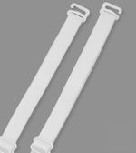 Бретели для бюстгальтера регулируемые 10 мм, 23-45 см, белый, 1 пара, UDART01