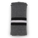 Подвяз (довяз) трикотажный 7.5х80 см, однослойный в полоску, серый/черный/белый