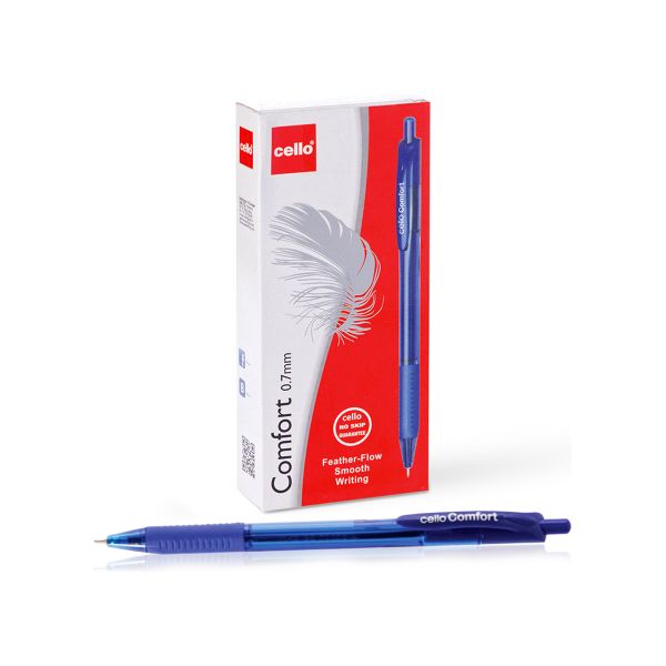 Ручка шариковая 0.7 мм 12 шт, 6374 цвет чернил: синий, Cello Comfort, 6374