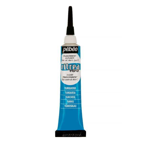 Контур по стеклу под обжиг Vitrea 160 20 мл, 114063 бирюзовый, Pebeo