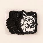 Термоаппликация волк 7х6см, черно-белый, 10 шт