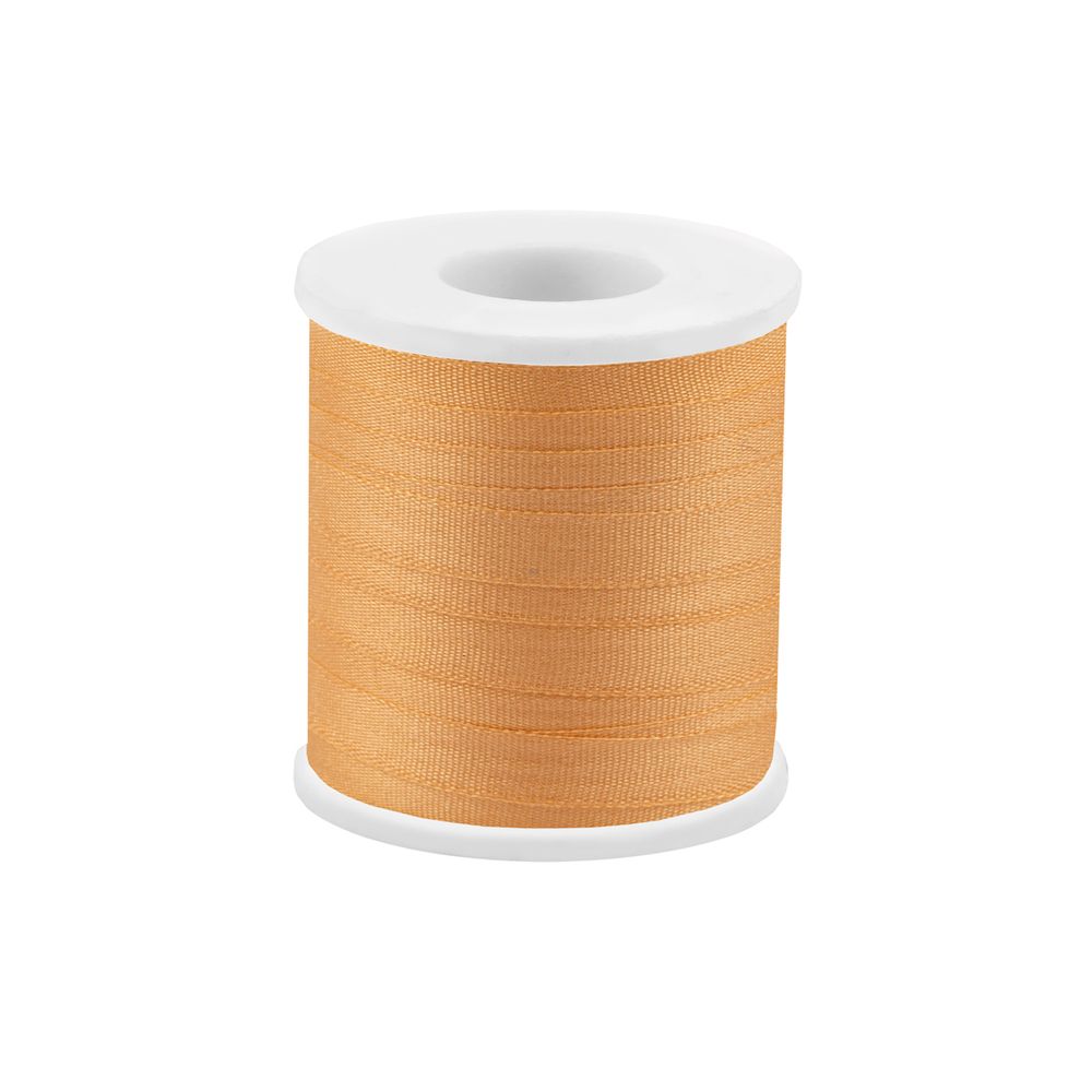 Лента (тесьма) шелковая 4.0 мм / 45.5±0.5 метров, №024 желтый, Gamma SR-4