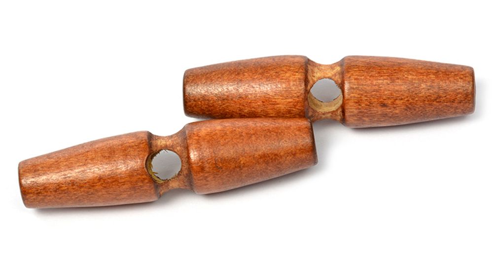 Пуговицы деревянные BT.WD.068 цв.002 коричневый 95L-60мм, 1 прокол, 20 шт