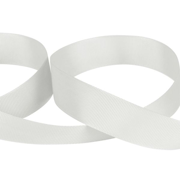 Лента репсовая (в рубчик) 25.0 мм / 45.5 метра, 002 гр. белый, Gamma GR-25