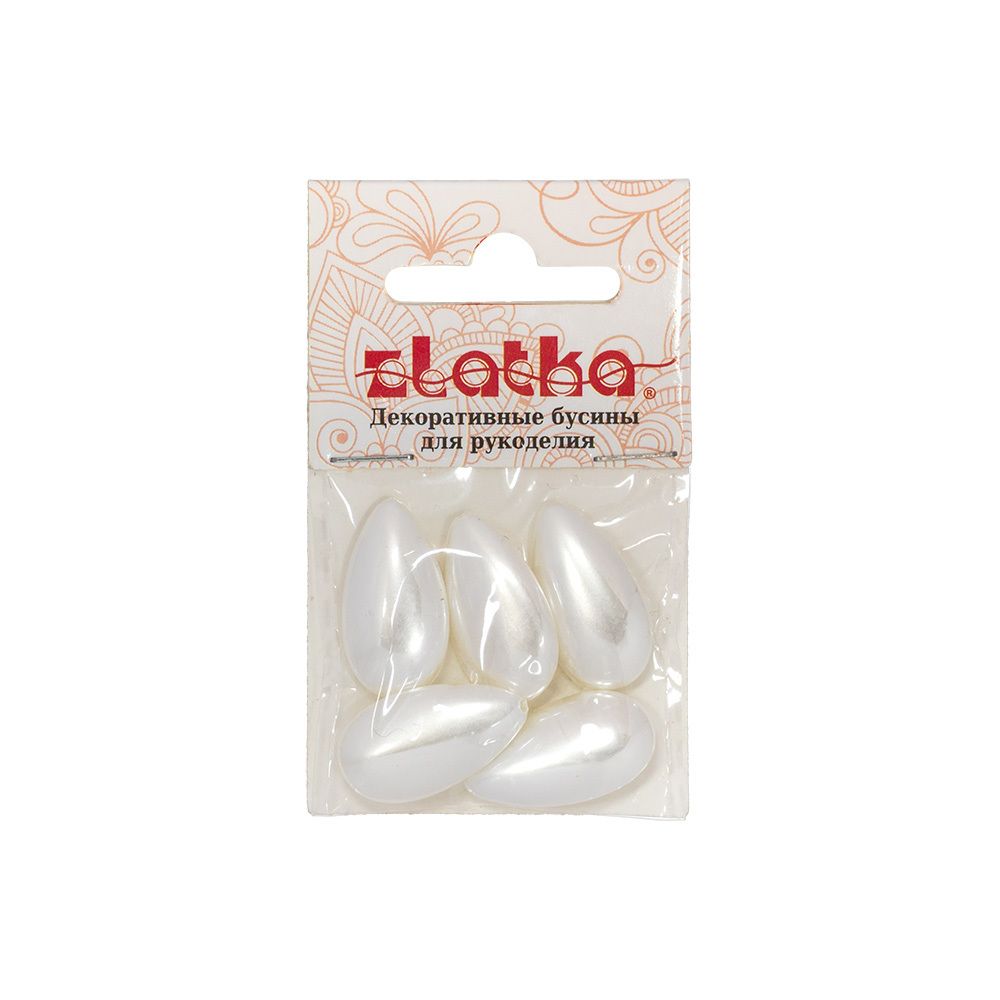 Бусины пластик 12х22 мм, 25 шт, №01, Zlatka JJBH-06