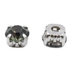 Хрустальные стразы в цапах/серебро, 8мм, 20 шт/упак, Astra&Craft (39 дымчато-серый), 4AR167/168