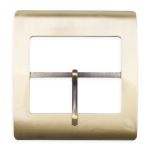 Пряжка ременная металл 60 мм ушко, 84х81 мм, тертая бронза