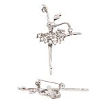 Брошь декоративная 50х31х15 мм, Nickel /TOS/