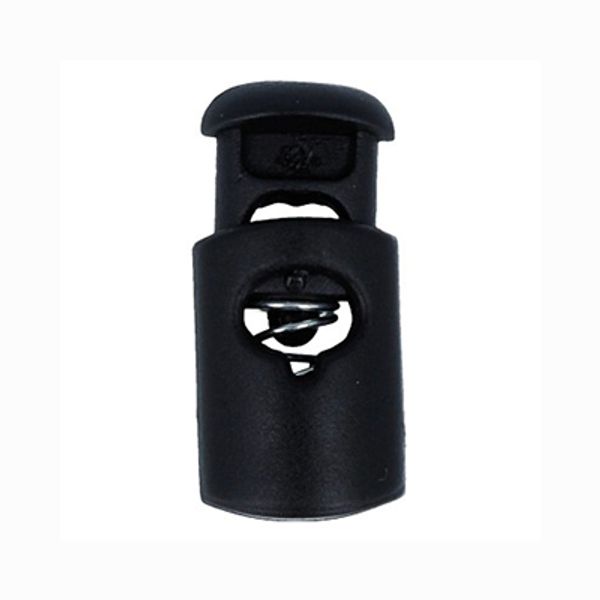 Фиксатор (зажим) для шнура пластик 1 отв., ⌀3.0 мм, 72 шт, 01 черный, Micron A 1152