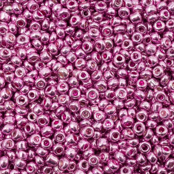 Бисер Astra&Craft 11/0 (2.1 мм), 200 г (10х20 г), цв. 1111 ярко-розовый/металлик