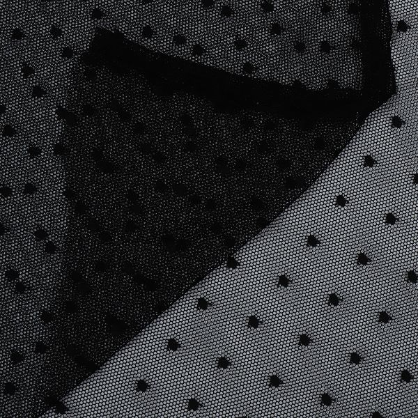 Сетка бельевая эластичная 65 г/м², шир.160 см / 5 метров, Мушка, 00128, 02 черный /00128.02.1/