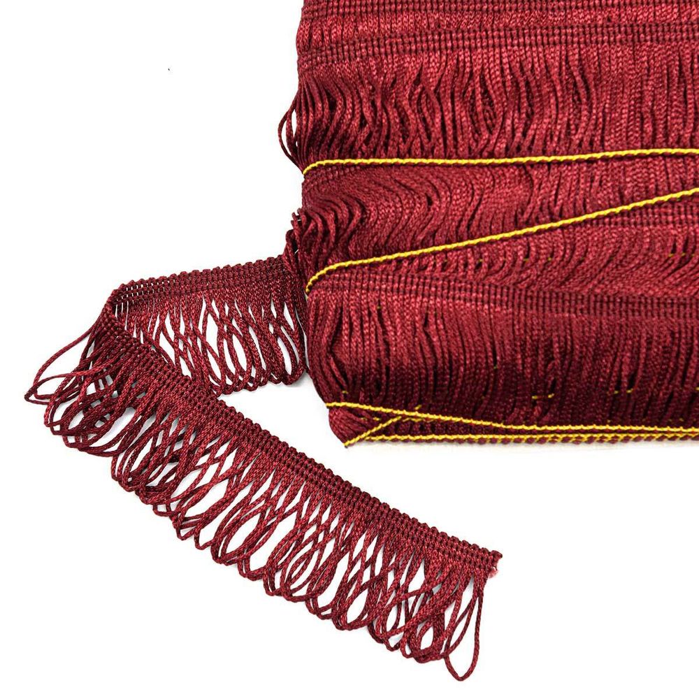 Бахрома отделочная 35.0 мм / 25 метров, цв.274 бордо