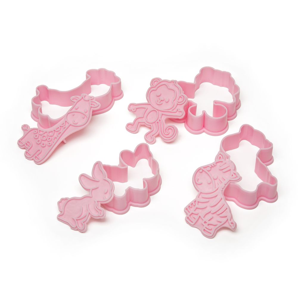 Набор вырубок для печенья пластик, 4 шт, №2 Зоопарк, S-Chief SHF-0350