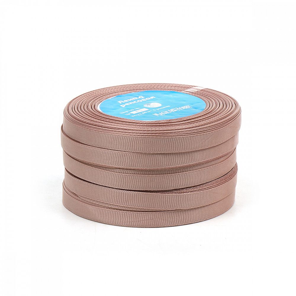 Лента репсовая (в рубчик) 10.0 мм цв. 813 пудровый 5 шт по 22.86м (±1м)