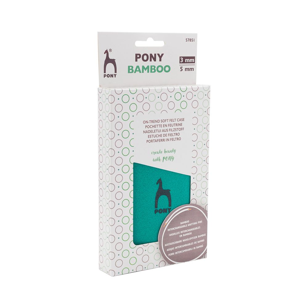 Набор съемных спиц Pony Bamboo с вязальными принадлежностями, 11 предметов, 57851