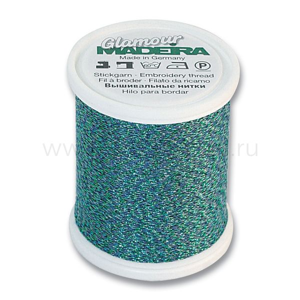 Нитки отделочные металлизированные Madeira Glamour №12, 200 м, цв. 3037, 9806, 5 катушек