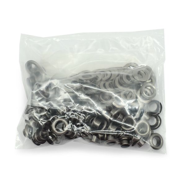 Люверсы металл ⌀_5.0 мм (внутр.), чер.никель, 100 шт, BIG