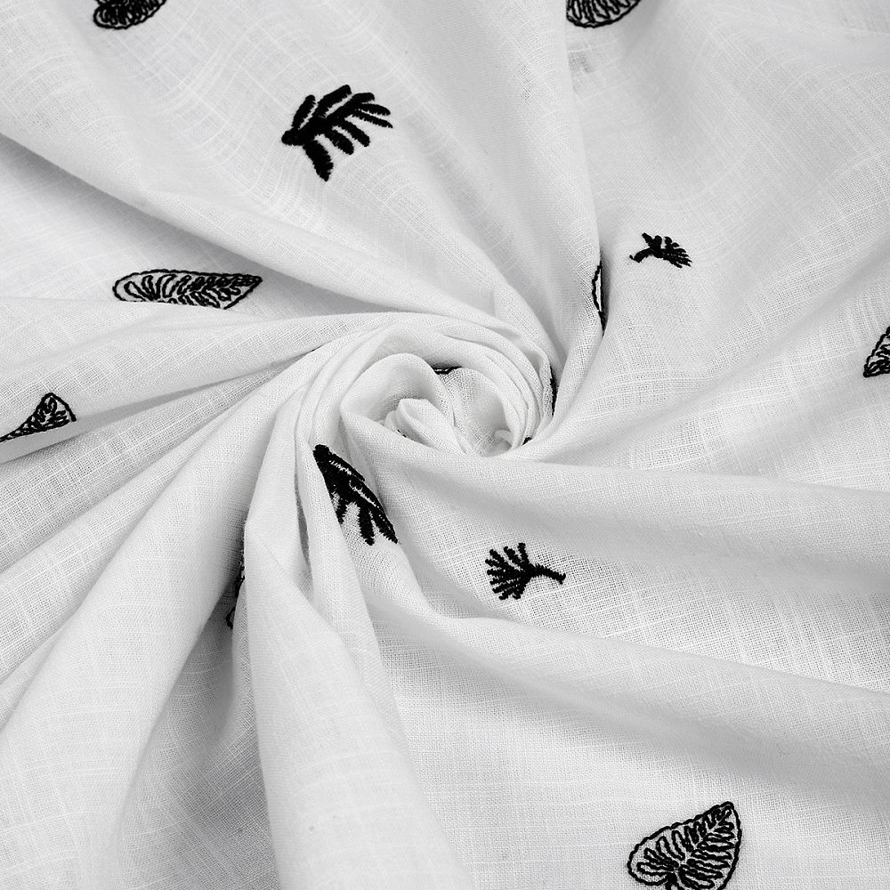 Ткань шитьё (прошва) 100 г/м², 150 см / 2 метра, TBY.Emb.A823.2.2, цв.02 белый