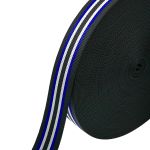 Стропа (ременная лента) 44 мм / 25 метров, черный-серый-синий, 90966