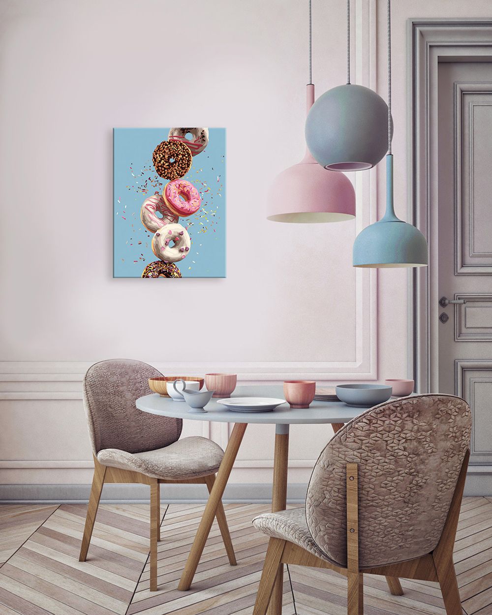 Картина по номерам Фрея PNB/PM-264, Аппетитные пончики, 40х30 см