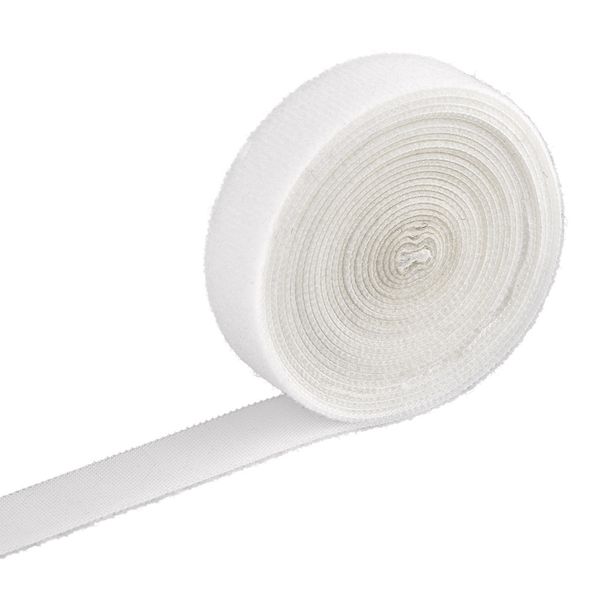Лента контактная липучка фасовка (велкро) двусторонняя 20 мм / 3 метра, белый, Gamma LG-20XM, качество 