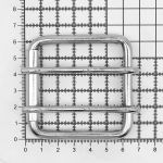 Пряжка ременная металл 51.5 мм (внешн. 63.5х63 мм, ⌀6 мм), 4 шт, роликовая, никель, П-10-18