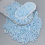 Бусины акрил ⌀12 мм, 500 г, дымка с АВ шиммером, круглые, AD073 голубой, (7748709)2012 , Astra&Craft