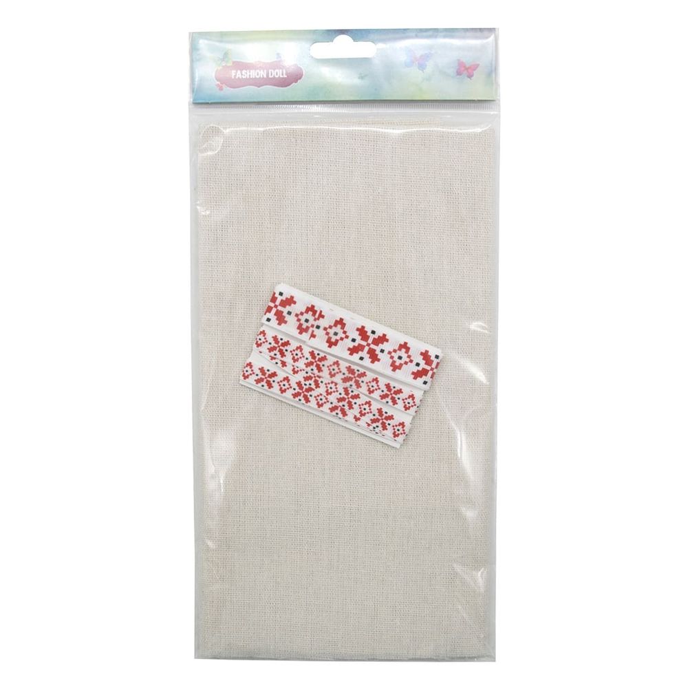 Ткань для рукоделия в наборе с лентой репс 50х50см+1,5м (24229/1019-1502) 29499