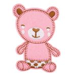 Термоаппликация Мишутка 70х97мм (Pink (розовый)), 2 шт, LA524