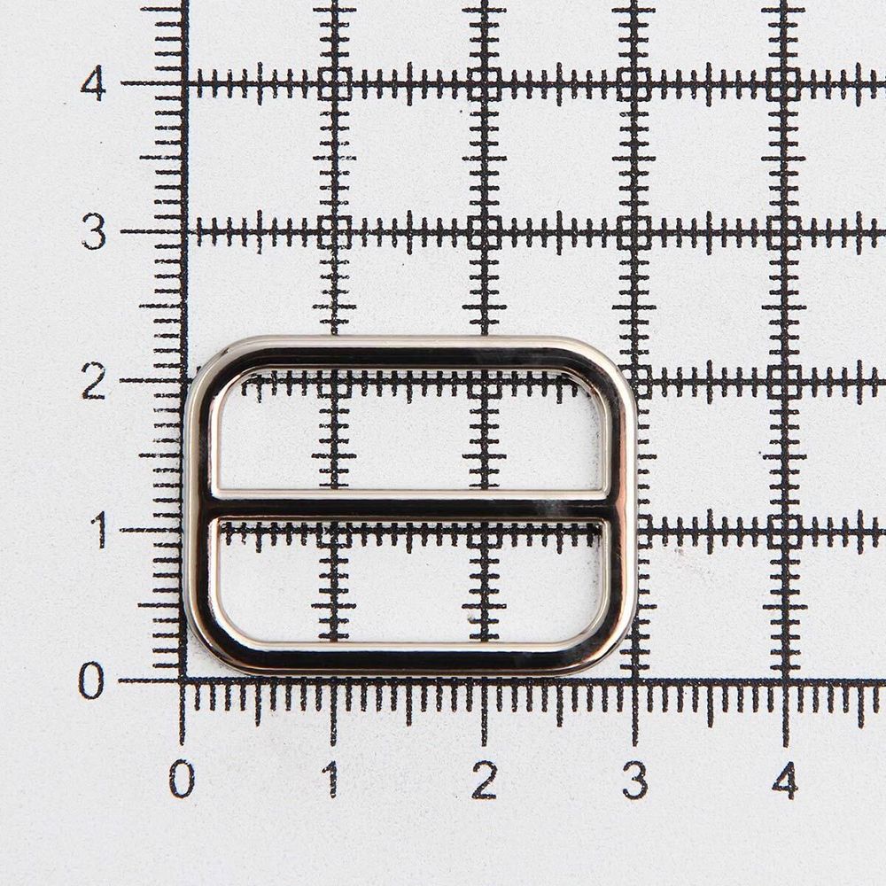 Рамка регулировочная металл литая 25 мм /30х23 мм, ⌀2.5 мм/, никель, 4 шт