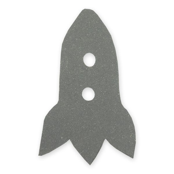 Термоаппликация светоотражающая №5, 10 шт, Ракета 3.6х2.3 см, Blitz