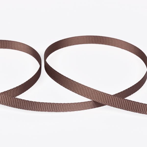 Лента репсовая (в рубчик) 6.0 мм / 45.5 метра, 121 серо-коричневый, Gamma GR-06