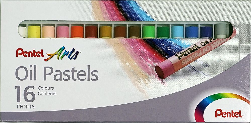 Пастель масляная 16 цв, Pentel PHN4-16