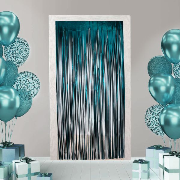 Занавес Дождик 100х200 см, 03_серебристо-изумрудный, Boomzee GBZ-12