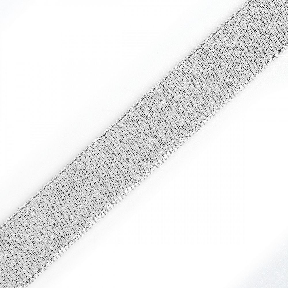 Лента металлизированная 15.0 мм / 22.85±1 метра, цв. серебро, Magic4Hobby, упак. 5 шт