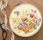 Набор для вышивания нитками Чудесная игла, Летнее настроение 20х17 см